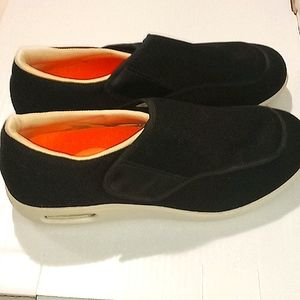 Youyun Unisex Black Diabetic Edema Air Non-Slip Comfort Walking Shoes NEW M11.5